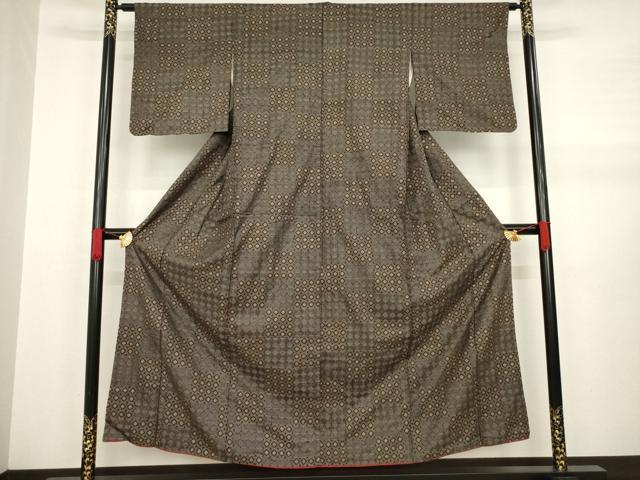 平和屋着物●本場大島紬　変わり市松　正絹　逸品　AABA7986ck 平和屋着物○本場大島紬 変わり市松 正絹 逸品 AABA7986ckの通販はau