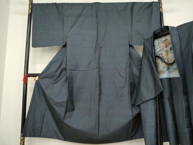 平和屋着物●男性　本場大島紬　アンサンブル　100亀甲　総詰め　正絹　逸品　AABA7996ck