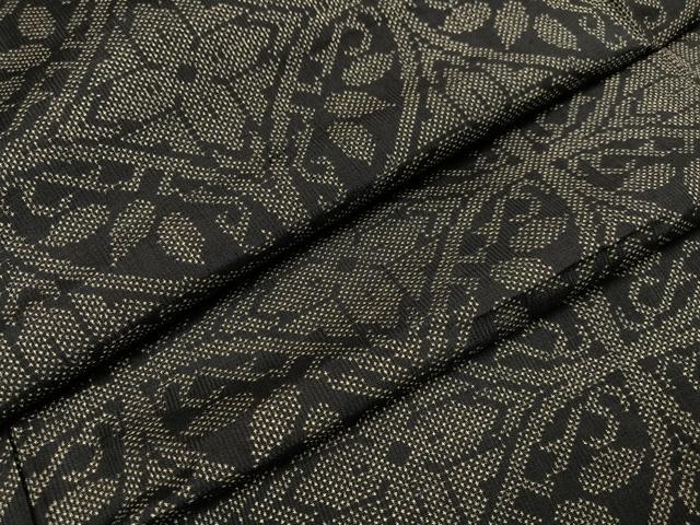 平和屋着物●本場大島紬　一元絣　七宝花文　正絹　逸品　AABA8171ph