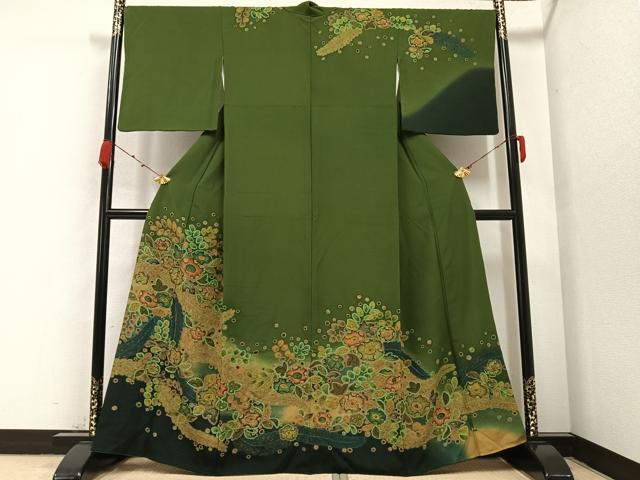 平和屋着物●訪問着　絞り　辻が花　暈し染め　正絹　逸品　AABA8177ph