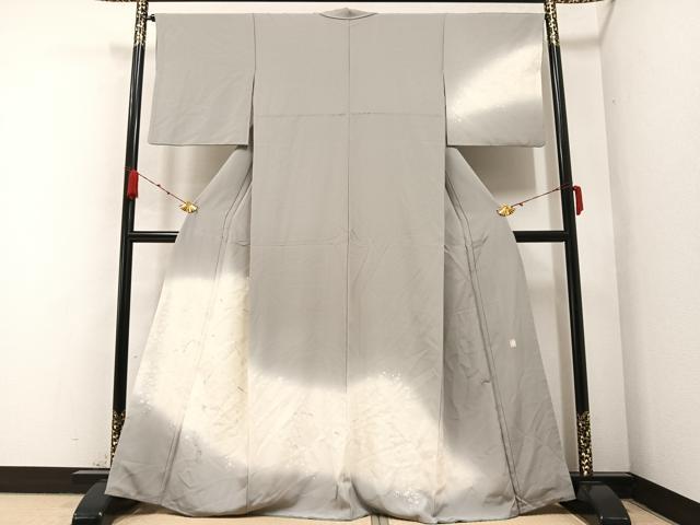 平和屋着物●訪問着　作家物　手描き　枝花文　正絹　逸品　AABA8180ph