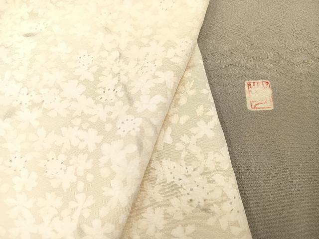 平和屋着物○訪問着 作家物 手描き 枝花文 正絹 逸品 AABA8180phの通販