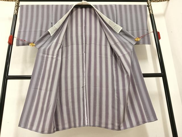 平和屋着物○長襦袢 単衣 間道 正絹 逸品 AABA8184ph