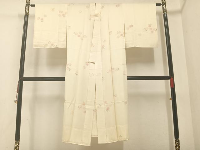 平和屋着物●長襦袢　無双仕立て　草花文　正絹　逸品　未使用　AABA8195ph