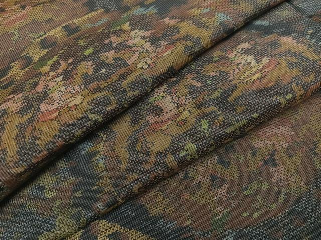 平和屋着物○本場大島紬 一元7マルキ 総絣 狩猟文 正絹 逸品 AABA8201ph