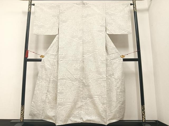 平和屋着物○本場大島紬 120亀甲 草花文 正絹 逸品 AABA8210ph