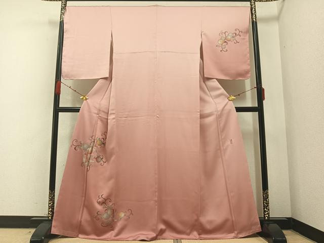 平和屋着物●金彩友禅　卓越技能者・名工・和田光正　訪問着　花唐草文　暈し染め　金銀彩　正絹　逸品　AABA8224ph