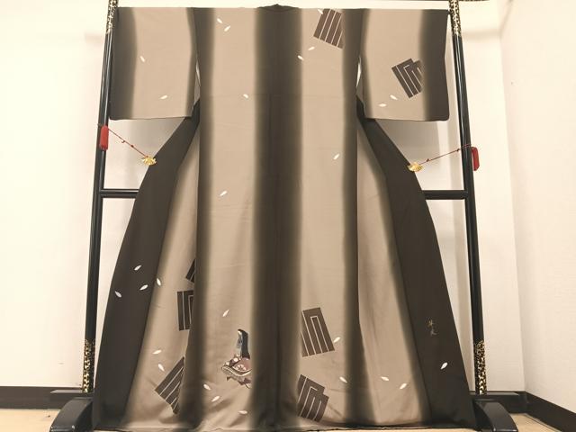 平和屋着物●訪問着　作家物　高橋翠延　女人源氏香花文　暈し染め　金彩　ロング丈　正絹　逸品　AABA8225ph
