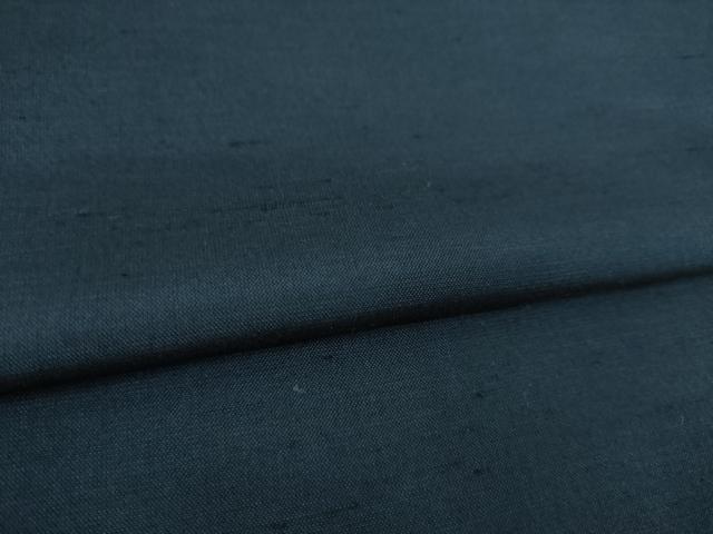 平和屋着物○男性 紬 アンサンブル 色無地 藍鉄色 正絹 逸品 AABA8244ck