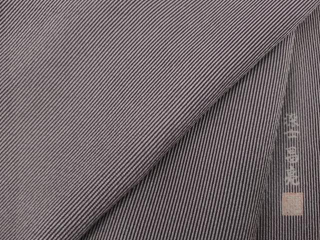 平和屋着物●染士：昌亮　江戸小紋　万筋　紫鼠色×似せ紫色　さが美扱い　正絹　逸品　AABA8260ck