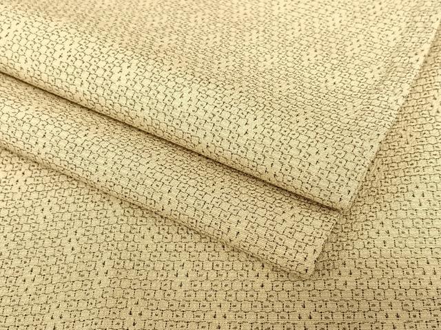 平和屋着物●本塩沢　110亀甲　菱文　正絹　逸品　未使用　AABA8807zg