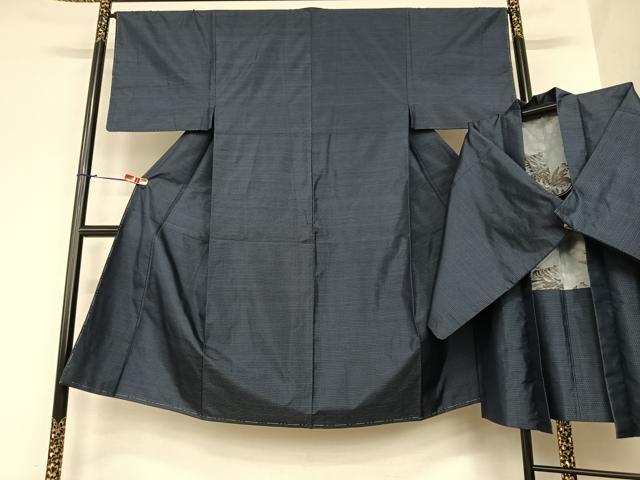 平和屋着物●男性　本場大島紬　アンサンブル　亀甲文様　正絹　逸品　未使用　AABA8809zg