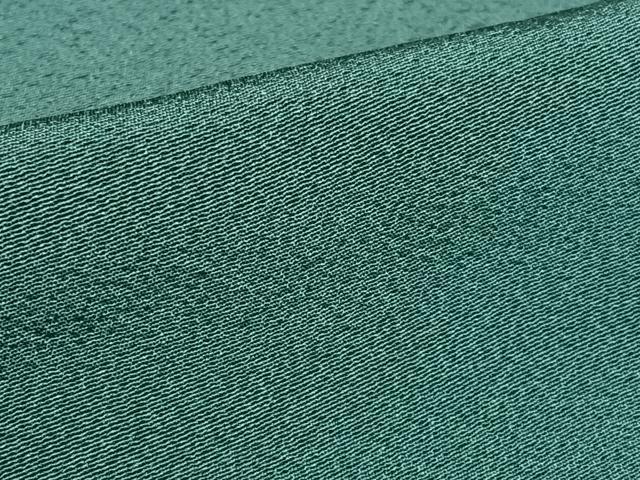 平和屋着物○上質な小紋 片身替わり 百入茶色×黄土色