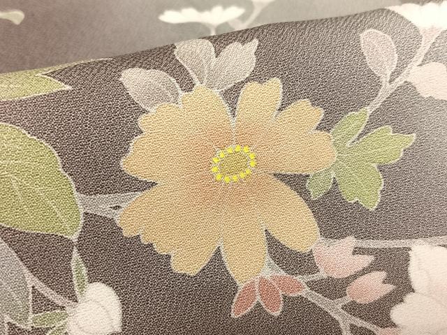 平和屋着物○訪問着 駒刺繍 枝花文 暈し染め 金彩 正絹