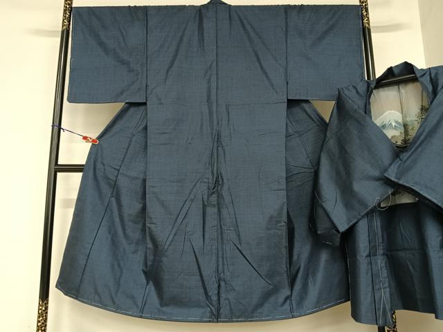 平和屋着物●男性　本場大島紬　アンサンブル　100亀甲　総詰め　正絹　逸品　AABA8841zg