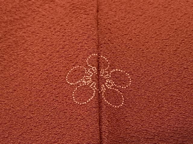 平和屋着物○上質な色無地 蘇芳色 正絹 逸品 AABA8849zg