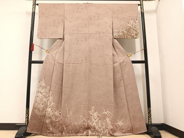 平和屋着物●訪問着　ろうけつ染　松竹梅　正絹　逸品　AABA8881ph