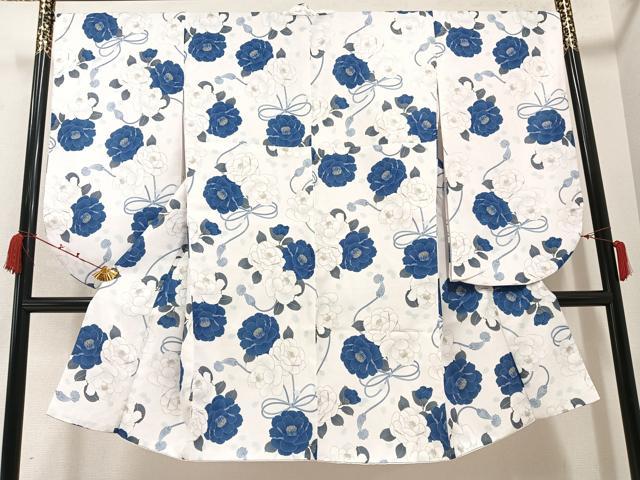 平和屋着物●小振袖　二尺袖　舞花文　洗える着物　AABA8917ph