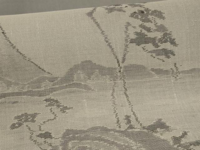 平和屋着物＊夏物　色留訪問着　紗　風景文　暈し染め　正絹　逸品　未使用　AABA9294jd 平和屋着物＊夏物 色留訪問着 紗 風景文 暈し染め 正絹 逸品 未使用