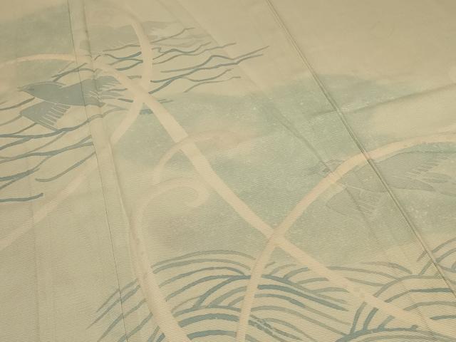 平和屋着物＊夏物　訪問着　絽　舞鳥文　正絹　逸品　AABA9327jd_3