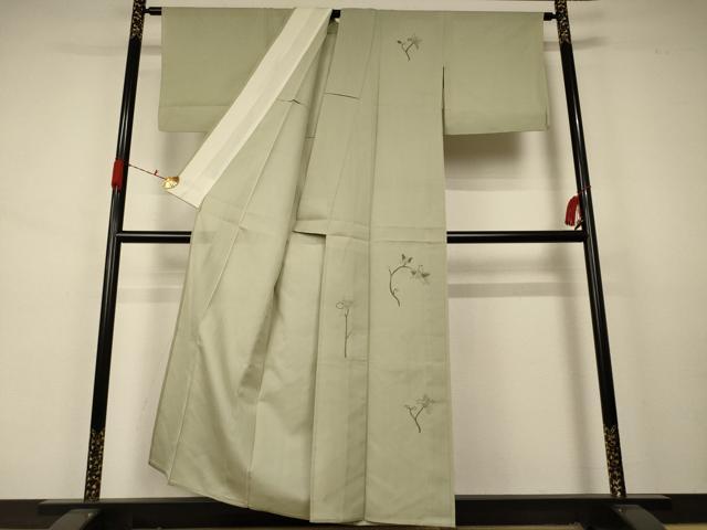 平和屋着物＊夏物　訪問着　絽　枝花文　正絹　逸品　AABA9331jd_1