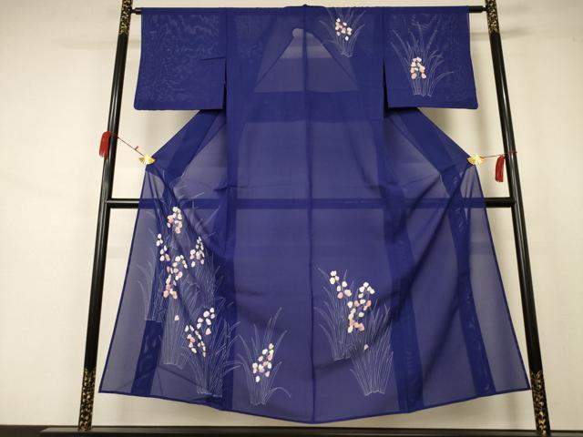 平和屋着物＊夏物　訪問着　絽　草花文　正絹　逸品　AABA9334jd