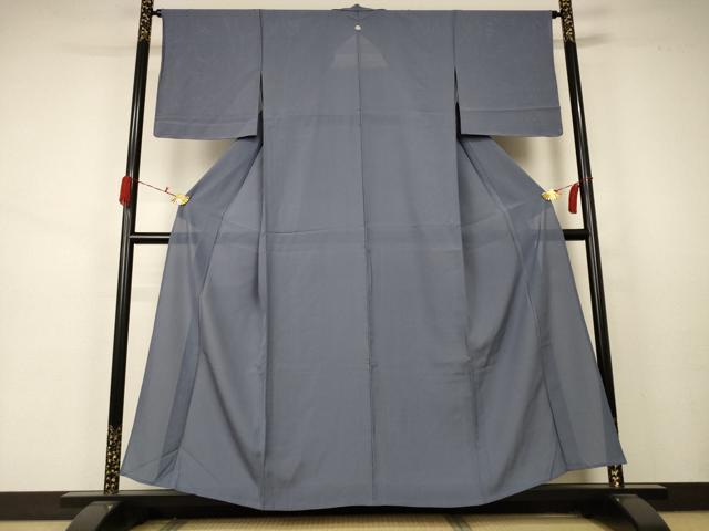 平和屋着物＊夏物　色無地　絽　錫色　正絹　逸品　未使用　AABA9336jd