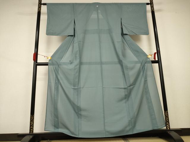 平和屋着物＊夏物　色無地　絽　千草色　正絹　逸品　未使用　AABA9348jd