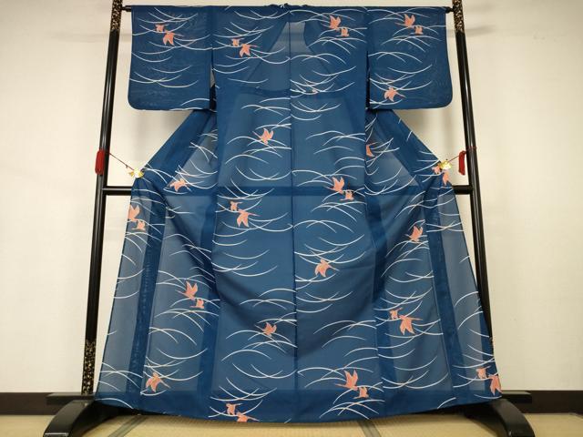 平和屋着物＊夏物　小紋　絽　飛鳥芝文　洗える着物　AABA9371jd 平和屋着物＊夏物 小紋 絽 飛鳥芝文 洗える着物 AABA9371jdの通販はau