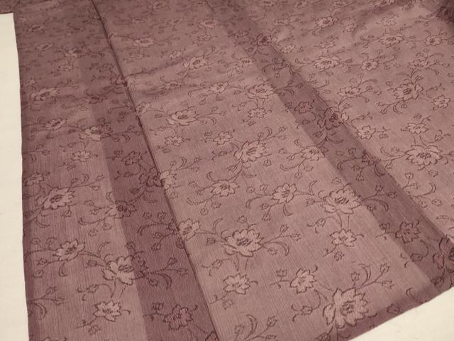 平和屋着物＊夏物　小紋　紗　草花文　正絹　逸品　AABA9383jd 平和屋着物＊夏物 小紋 紗 草花文 正絹 逸品 AABA9383jd