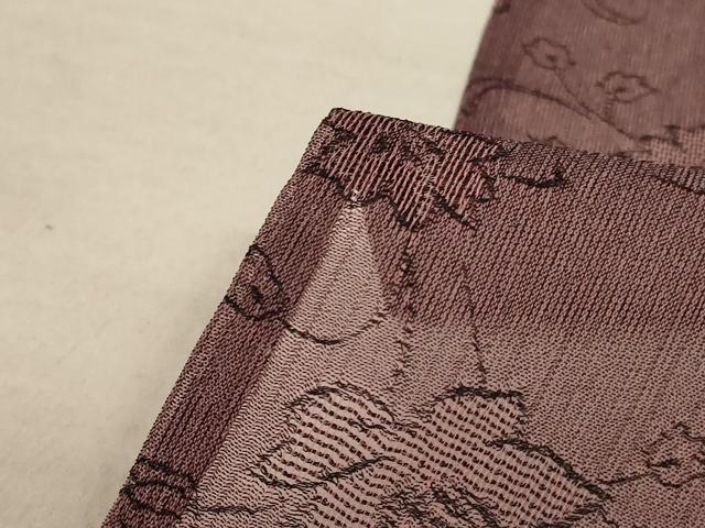 平和屋着物＊夏物 小紋 紗 草花文 正絹 逸品 AABA9383jd