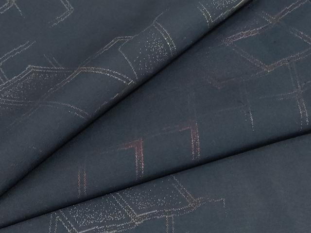 平和屋着物＊夏物　小紋　紗　幾何学文　正絹　逸品　AABA9403jd