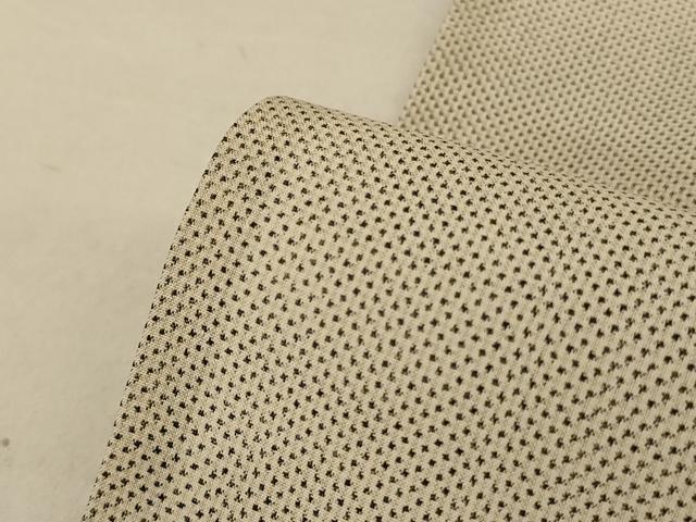 平和屋着物▽本場大島紬　白大島　単衣　7マルキ　草花文　正絹　逸品　AABA9409jd 平和屋着物▽本場大島紬 白大島 単衣 7マルキ 草花文 正絹 逸品