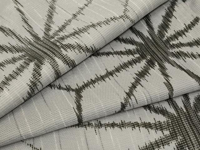 平和屋着物＊夏物　小紋　絽　麻の葉文　嘘つき襦袢　洗える着物　AABA9417jd