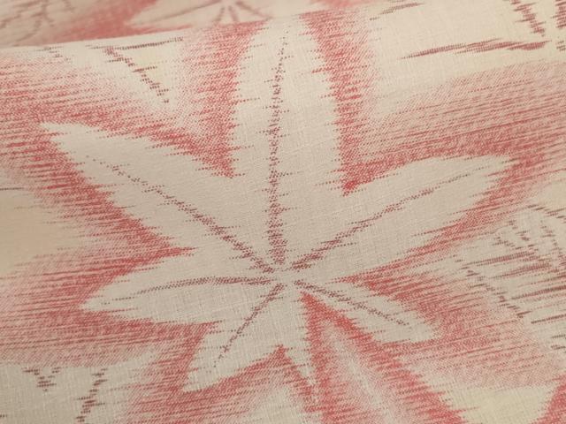 平和屋着物＊夏物　小紋　楓文　AABA9428jd_5