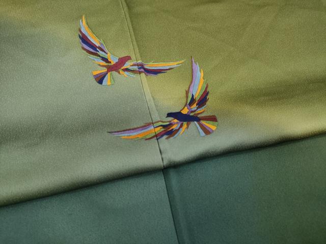 平和屋着物●染色作家　斉藤三才　訪問着　飛鳥文　正絹　逸品　AABA9457ck 平和屋着物○染色作家 斉藤三才 訪問着 飛鳥文 正絹 逸品 AABA9457ck｜