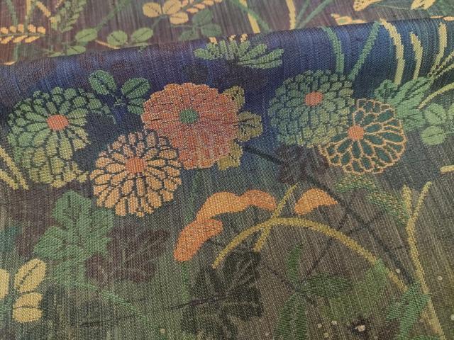 平和屋着物●紬　訪問着　草花文　やまと誂製　正絹　逸品　AABA9459ck 平和屋着物○紬 訪問着 草花文 やまと誂製 正絹 逸品 AABA9459ckの通販