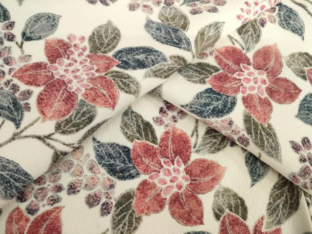 平和屋着物●上質な小紋　草花文　正絹　逸品　AABA9477ck