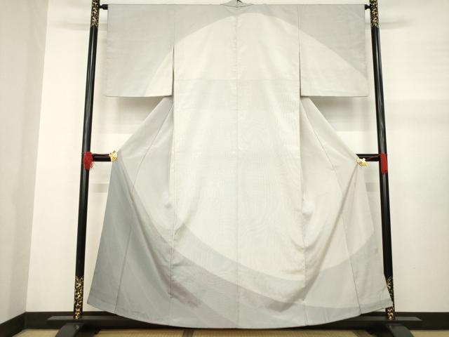 平和屋着物●やまだ織　訪問着　作家物　幾何学文様　正絹　逸品　AABA9486ck