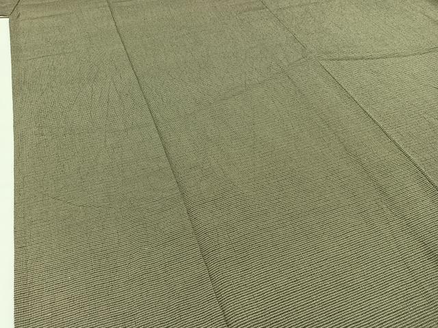 平和屋着物▽お召　単衣　横縞　正絹　逸品　AABA9522jh_3