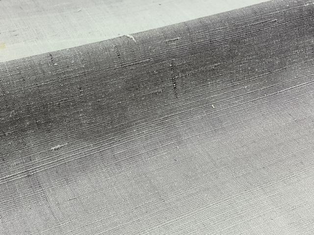 平和屋着物▽上質な紬 単衣 横段文 正絹 逸品 AABA9537jh