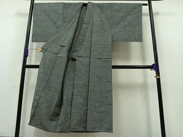 平和屋着物▽男性　紬　単衣　霞文　正絹　逸品　AABA9545jh_2
