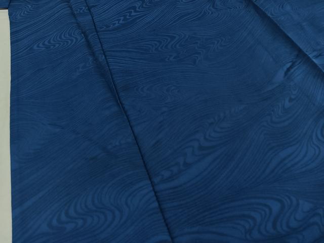 平和屋着物▽男性　色紋付　単衣　流水地紋　瑠璃色　正絹　逸品　AABA9547jh 平和屋着物▽男性 色紋付 単衣 流水地紋 瑠璃色 正絹 逸品 AABA9547jh