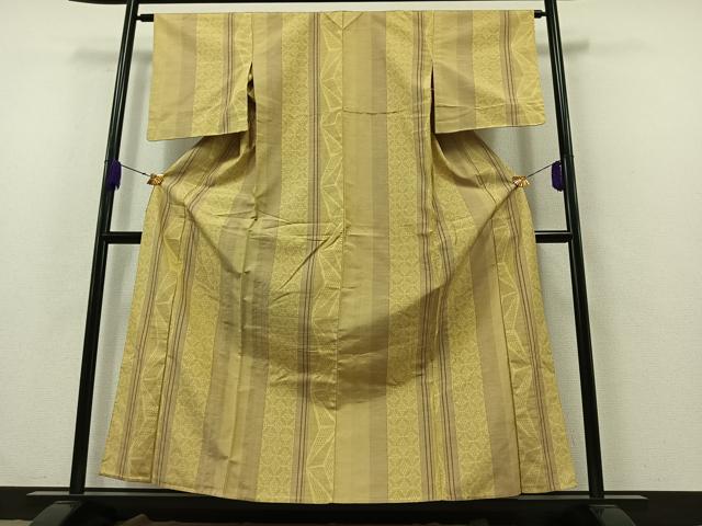 平和屋着物▽上質な紬　単衣　花間道　正絹　逸品　AABA9560jh 平和屋着物▽上質な紬 単衣 花間道 正絹 逸品 AABA9560jh