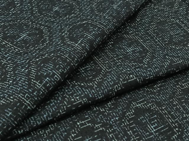 平和屋着物▽上質な紬　単衣　亀甲文　正絹　逸品　AABA9590jh