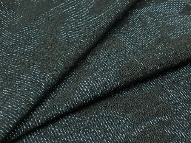 平和屋着物▽結城紬　単衣　流水風景文　証紙付き　正絹　逸品　AABA9595jh