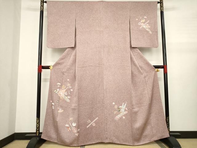 平和屋着物●訪問着　楽器文　正絹　逸品　AABA9774ck