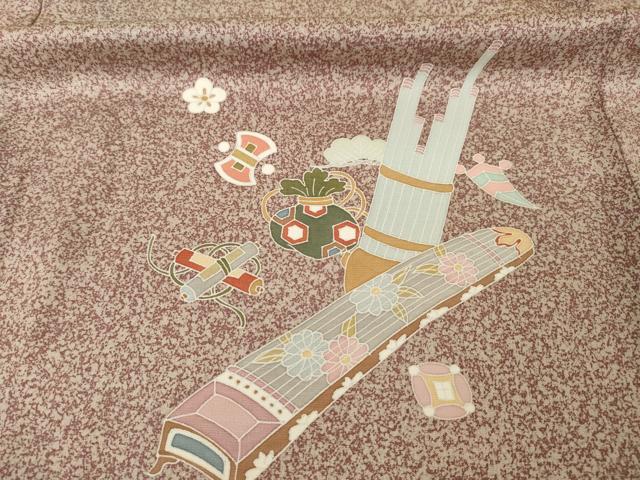 平和屋着物○訪問着 楽器文 正絹 逸品 AABA9774ck