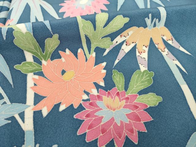 平和屋着物○本加賀友禅作家 野崎徳勝 訪問着 笹竹草花文