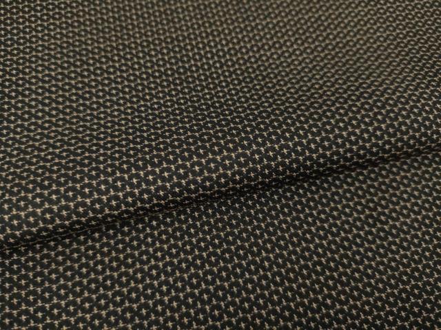 平和屋着物○男性 紬 アンサンブル 亀甲文 正絹 逸品 AABA9781ck